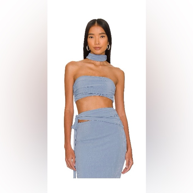 Revolve Serena Elegant Light Blue Maxi Dress